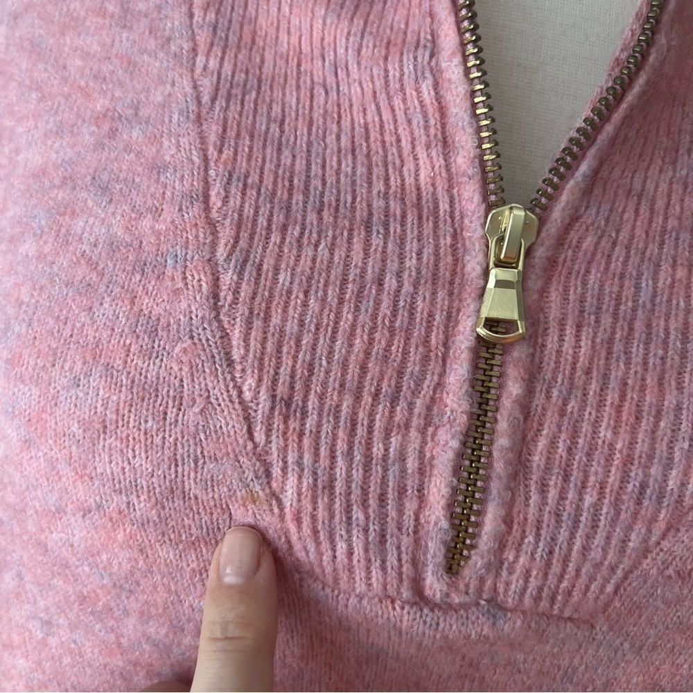 J.Crew Pink Half-Zip Sweater Dress in Super Soft Yarn sz XS - Picture 8 of 15